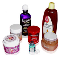 health and beauty product bottles and containers