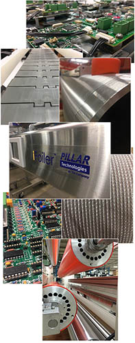 collage of Pillar Technologies machines and components